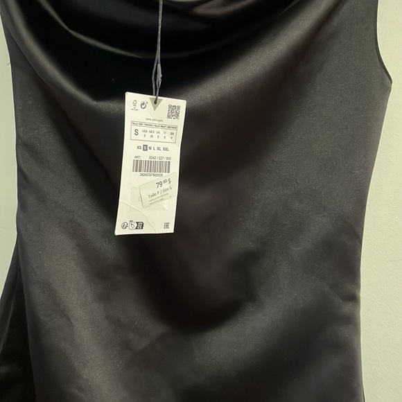 NWT ZARA SATIN DRESS , SIZE S - Picture 4 of 11